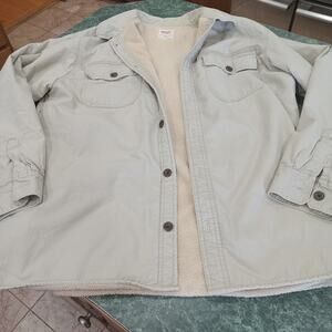 Levis Sherpa Trucker Barn Outdoor Shirt Jacket Shacket Mens Size XL Neutral Coat